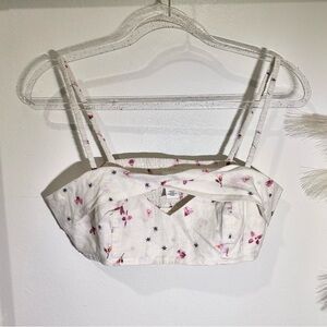 H&M Cream Floral Top